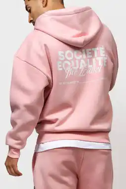 Wehkamp Equalité sweatvest met backprint roze aanbieding