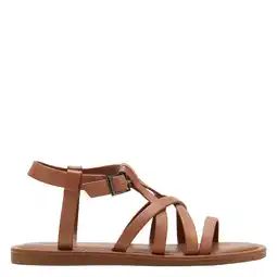 Wehkamp Mango Kids leren sandalen bruin aanbieding