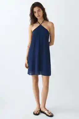 Wehkamp MANGO TEEN halterjurk - donkerblauw aanbieding