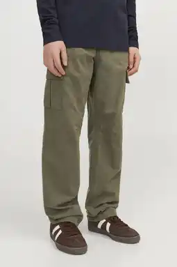 Wehkamp JACK & JONES JUNIOR relaxed cargobroek olijfgroen aanbieding
