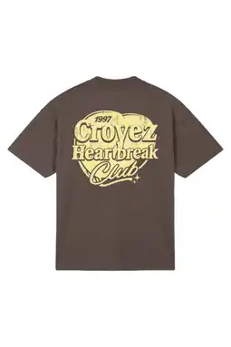 Wehkamp Croyez oversized T-shirt met backprint bruin aanbieding