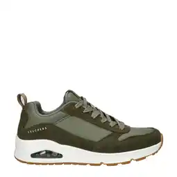 Wehkamp Skechers UNO suède sneakers groen aanbieding
