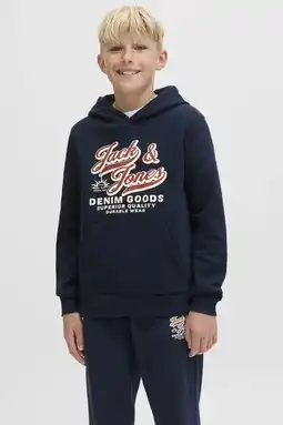 Wehkamp JACK & JONES JUNIOR hoodie donkerblauw aanbieding
