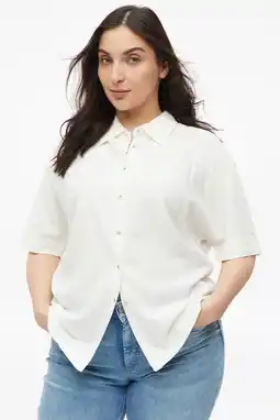 Wehkamp s.Oliver Curve relaxed fit blouse Plus Size - wit aanbieding