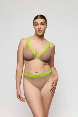 Wehkamp PrimaDonna Twist string Cools beige/neon groen aanbieding
