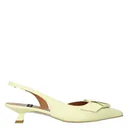 Wehkamp Angel Alarcon leren slingback pumps lichtgeel aanbieding