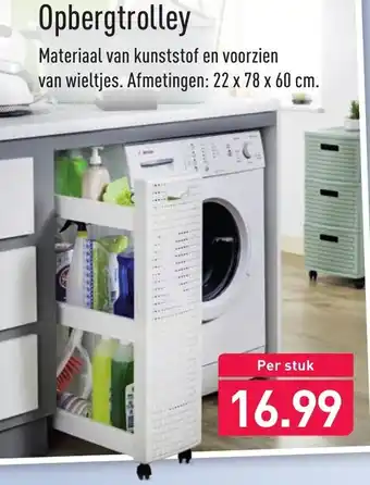 ALDI Opbergtrolley 22x78x60 cm aanbieding