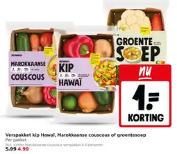 Jumbo Verspakket kip hawaï, marokkaanse couscous of groentesoep aanbieding