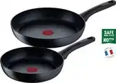 Bol.com Tefal Black Stone koekenpannenset - Ø 24/28 cm aanbieding