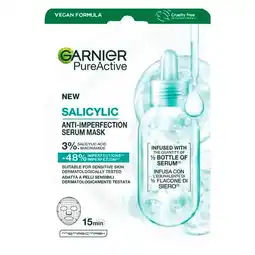 Trekpleister Garnier PureActive Salicylic Anti-Imperfections Serum Mask aanbieding