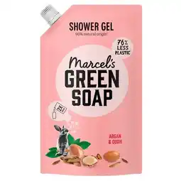 Trekpleister Marcel's Green Soap Argan & Oudh Douchegel Refill aanbieding