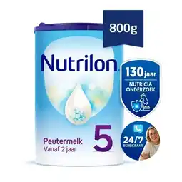 Trekpleister Nutrilon 5 Peutermelk Flesvoeding Vanaf 2 tot 3 Jaar aanbieding
