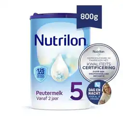 Trekpleister Nutrilon 5 Peutermelk Flesvoeding Vanaf 2 tot 3 Jaar aanbieding