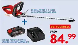 Kluswijs EINHELL POWER X-CHANGE ACCU HEGGENSCHAAR SOLO , EINHELL POWER X-CHANGE ACCU EN LADER STARTPAKKET aanbieding