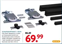Kluswijs SCHUIFDEURPAKKET 1 DEUR aanbieding