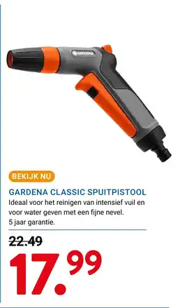 Kluswijs GARDENA CLASSIC SPUITPISTOOL aanbieding