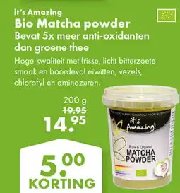 Gezond & Wel it's Amazing Bio Matcha powder aanbieding