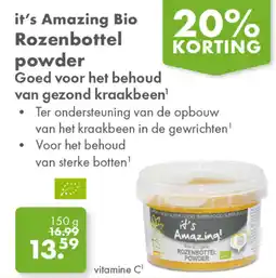 Gezond & Wel it's Amazing Bio Rozenbottel powder aanbieding