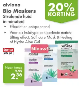 Gezond & Wel alviana Bio Maskers aanbieding