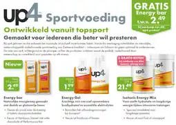 Gezond & Wel Up4 Sportvoeding Energy Gel aanbieding