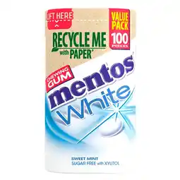 Kruidvat Mentos White Sweet Mint Kauwgom aanbieding