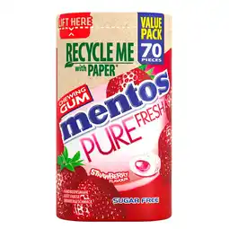 Kruidvat Mentos Pure Fresh Strawberry Kauwgom aanbieding