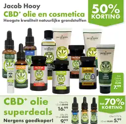 Gezond & Wel Jacob Hooy CBD olie en cosmetica aanbieding