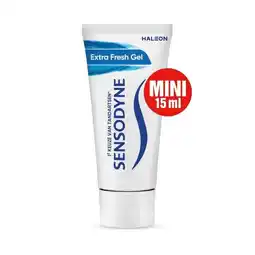 Trekpleister Sensodyne Extra Fresh Gel Mini-Tandpasta Mint voor Gevoelige Tanden aanbieding