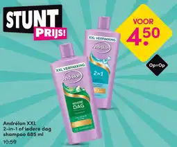 DA Andrélon XXL 2-in-1 of iedere dag shampoo aanbieding