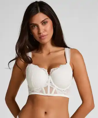 Hunkemoller Hunkemöller Voorgevormde longline beugel bh Whitney Wit aanbieding