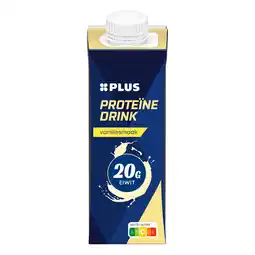 PLUS PLUS Proteïnedrink Vanillesmaak aanbieding