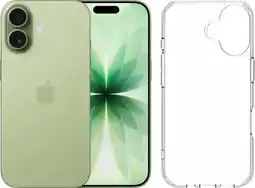 Coolblue Apple iPhone 17 256GB Groen + BlueBuilt Protective Back Cover Transparant aanbieding