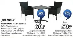 Jysk Jutlandia HOBRO tafel + AIDT stoelen aanbieding