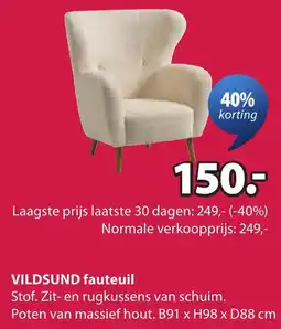 Jysk Vildsund fauteuil aanbieding