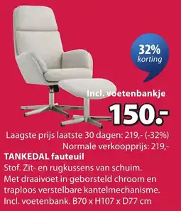 Jysk TANKEDAL fauteuil aanbieding