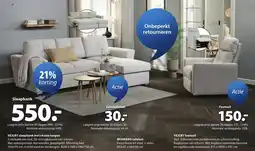 Jysk VEJLBY slaapbank met chaise longue aanbieding