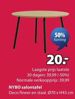 Jysk NYBO salontafel aanbieding