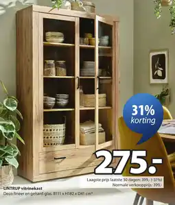 Jysk LINTRUP vitrinekast aanbieding