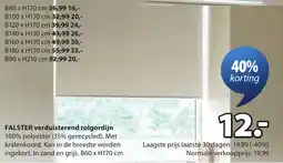 Jysk FALSTER verduisterend rol gordijn aanbieding