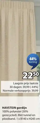 Jysk HAVSTEIN gordijn aanbieding