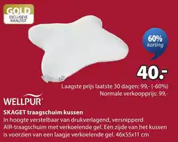 Jysk Wellpur skaget traagschuim kussen aanbieding