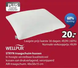 Jysk Wellpur stryn traagschuim kussen aanbieding