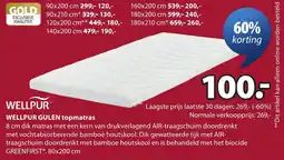 Jysk Wellpur gulen topmatras aanbieding