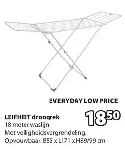 Jysk LEIFHEIT droogrek aanbieding