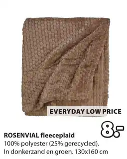 Jysk ROSENVIAL fleeceplaid aanbieding