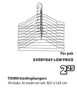 Jysk TONNI kledinghangers aanbieding