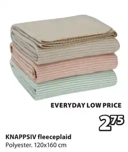 Jysk KNAPPSIV fleeceplaid aanbieding