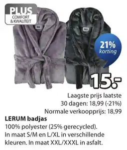 Jysk LERUM badjas aanbieding