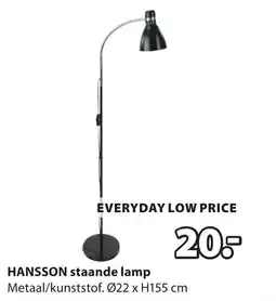 Jysk HANSSON staande lamp aanbieding