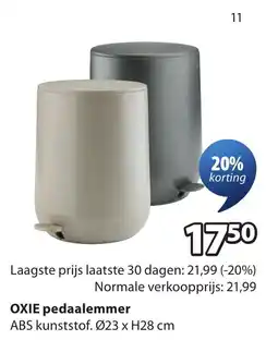 Jysk OXIE pedaalemmer aanbieding